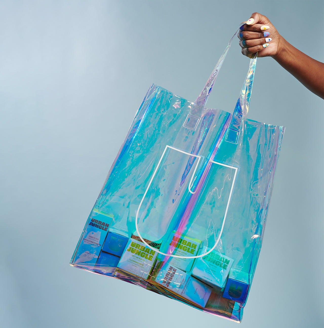 Holographic tote bag online